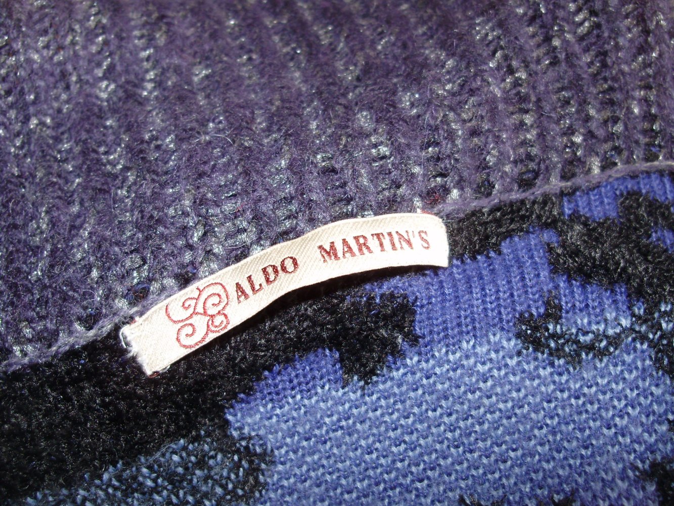 Aldo Martins Strickmantel warm blau bunt S