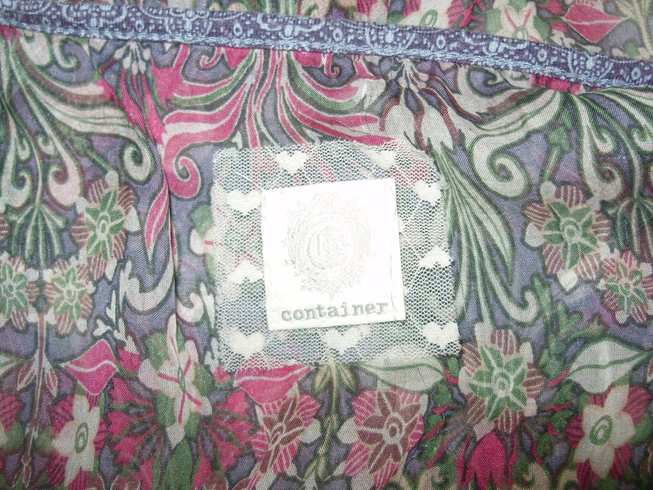 Container Kleid bunt Muster 100% Seide S