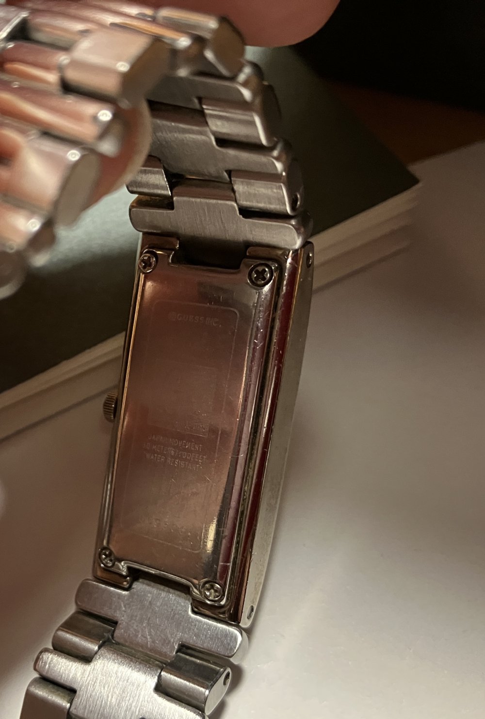 Silber Gliederarmbanduhr von Guess