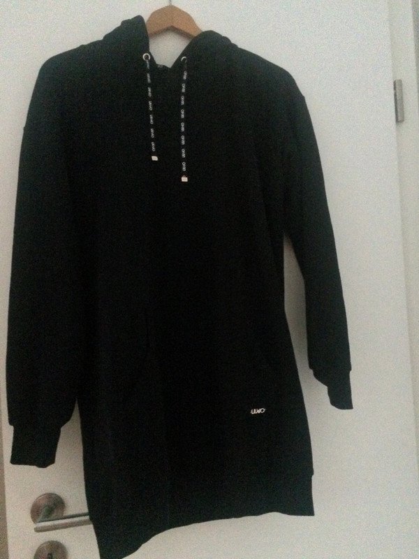Schwarzes Kapuzenkleid von Liu Jo, Gr. XS