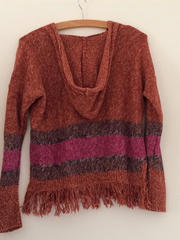 Fransen Kapuzen-Pullover von Hollister, Gr. XS/S