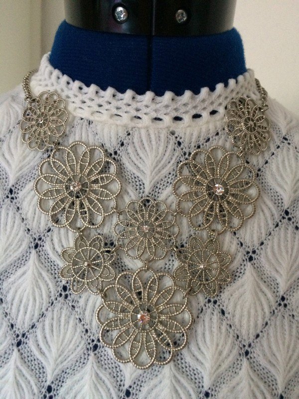 Schöne silberne Statement Kette