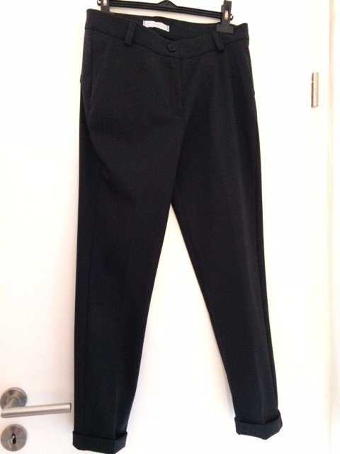 Edle schwarz-graue Stoffhose von Risskio, in Gr. L/40