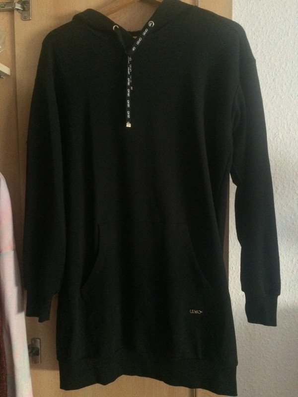 Schwarzes Kapuzenkleid von Liu Jo, Gr. XS