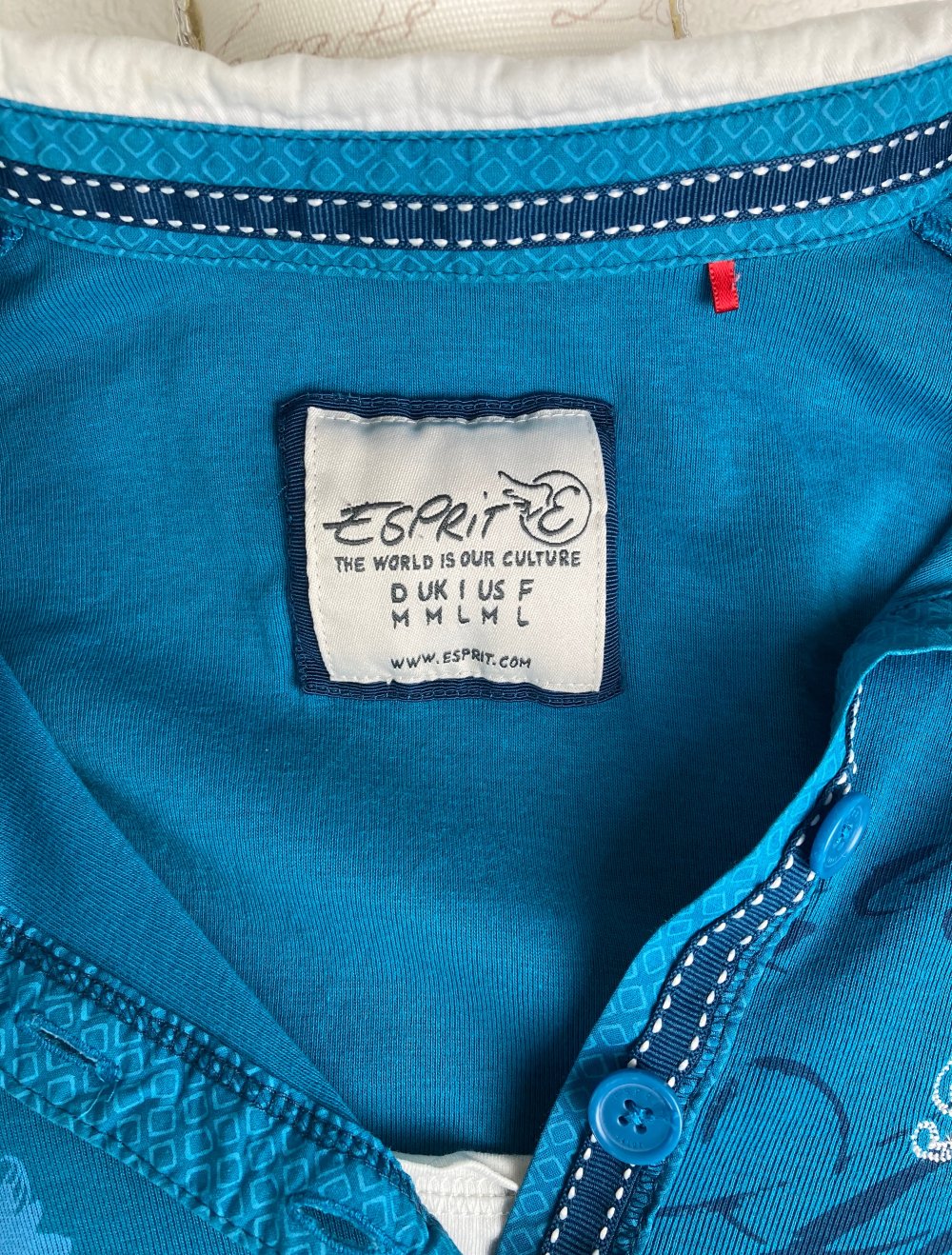 Esprit Shirt mit Kragen und Print