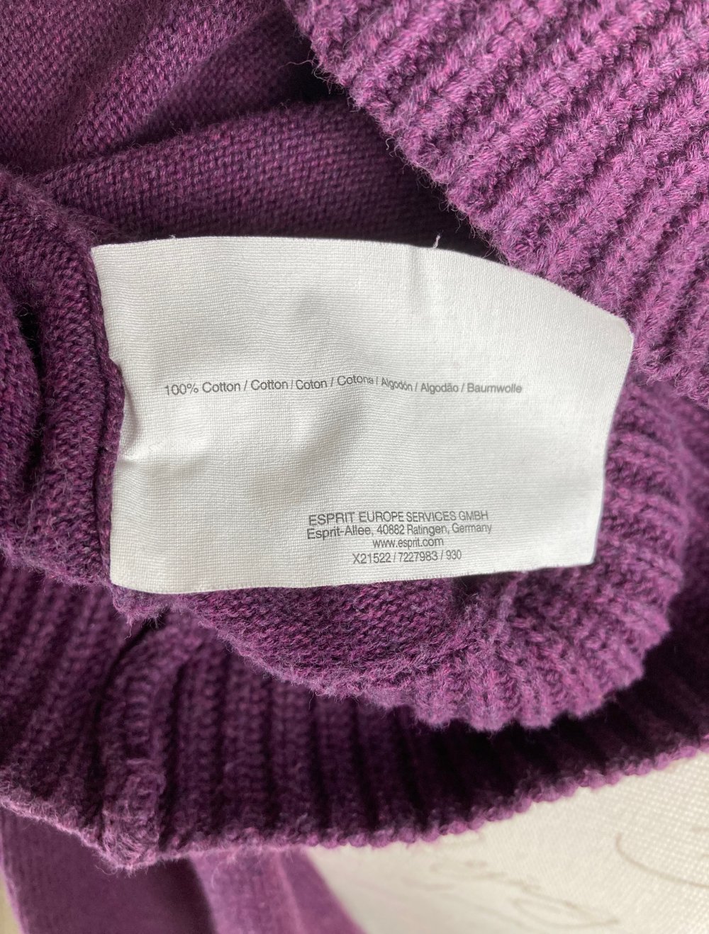 Esprit Rollkragenpullover lila
