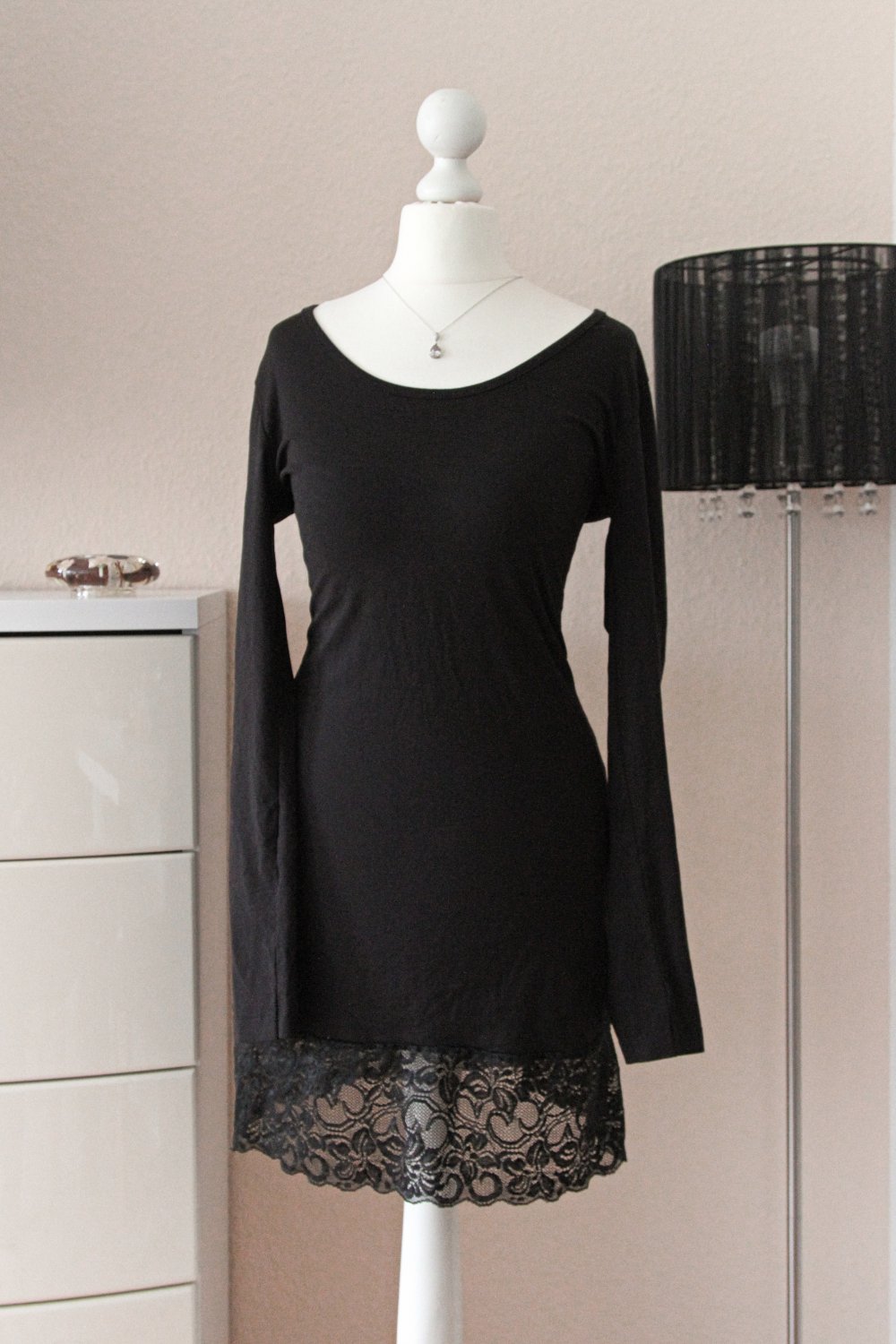 schwarzes elegantes Kleid von Zalando XS