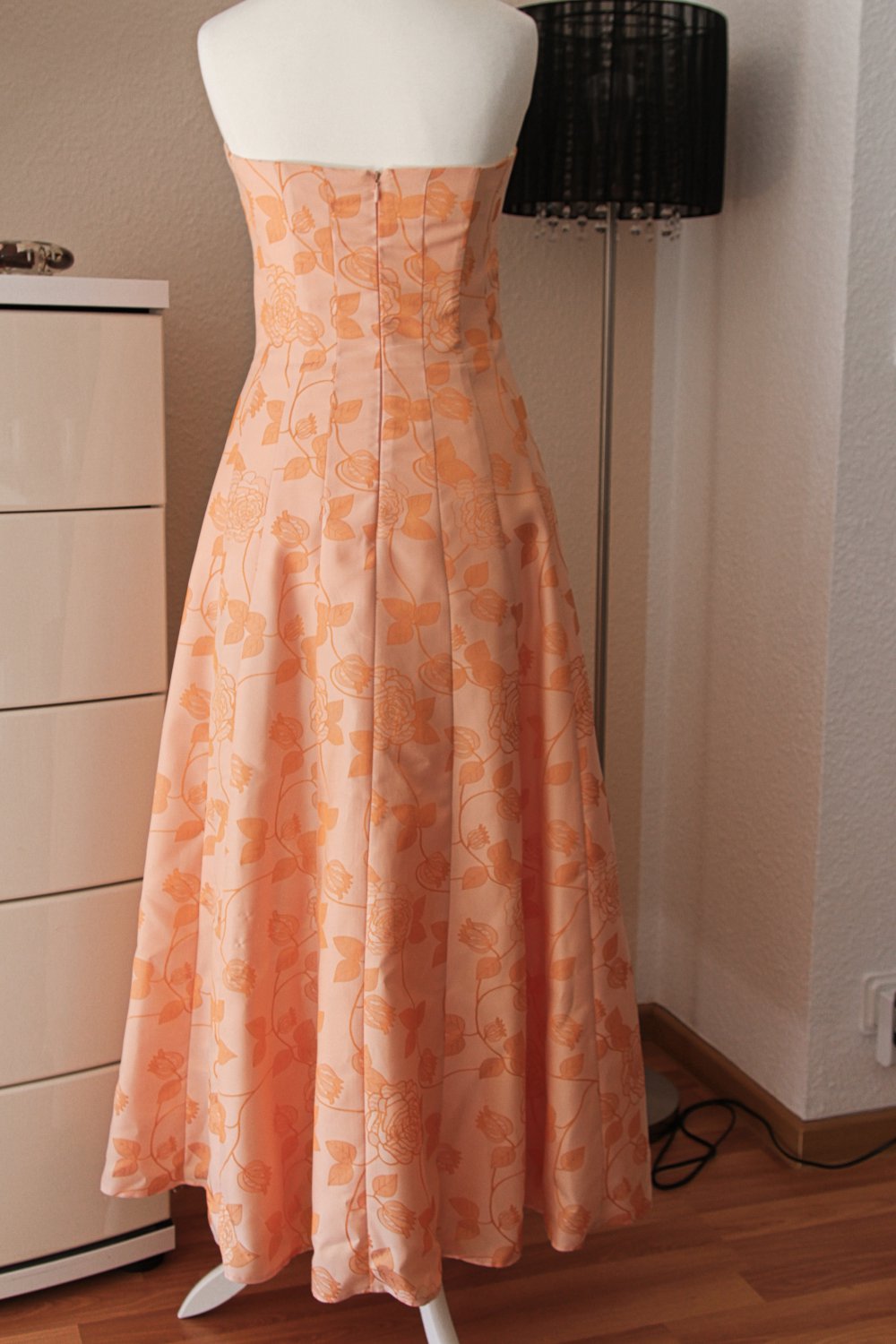 Abendkleid Abschlusskleid Abiballkleid aprikot Hochzeitsfeier NP war über 150€
