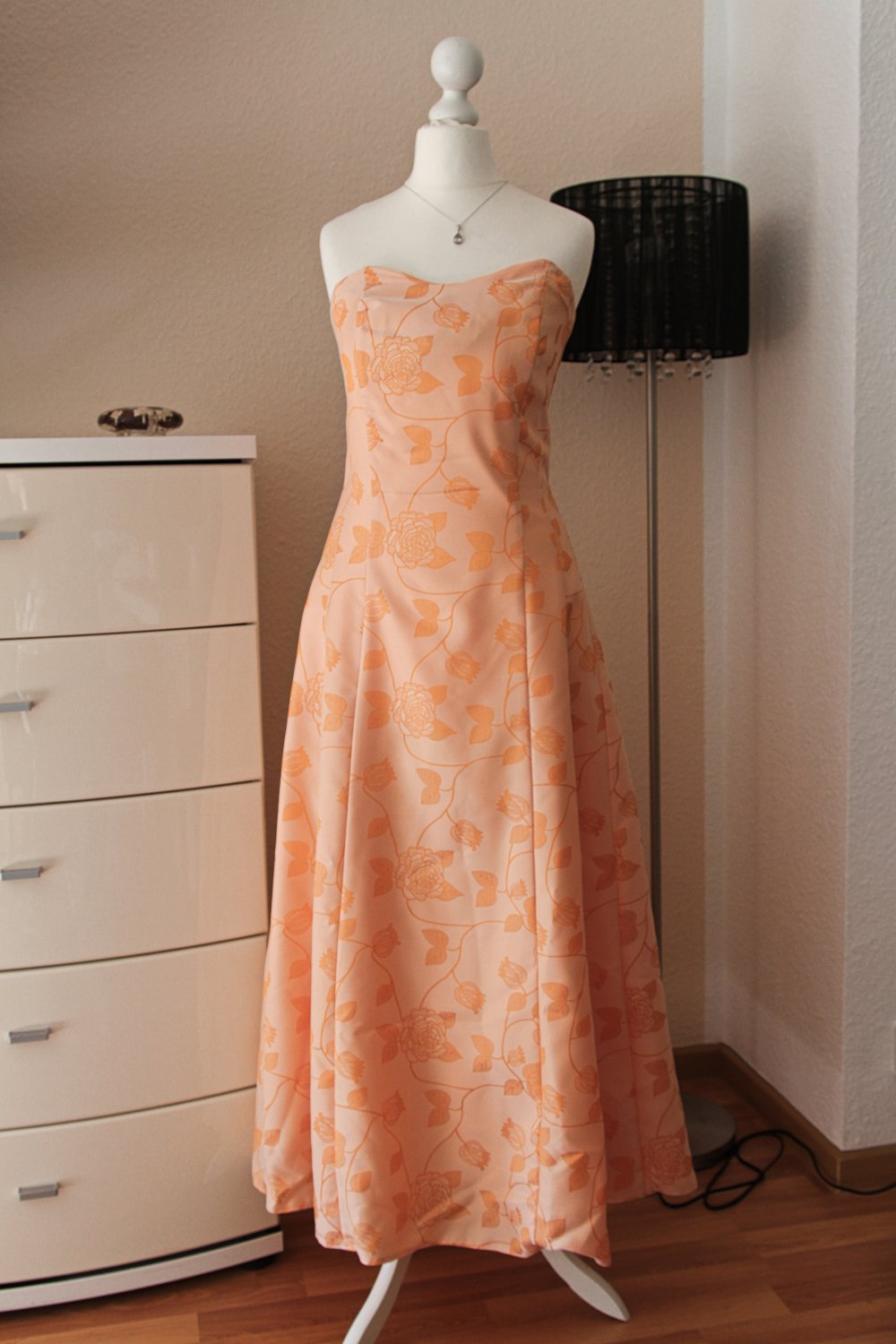 Abendkleid Abschlusskleid Abiballkleid aprikot Hochzeitsfeier NP war über 150€