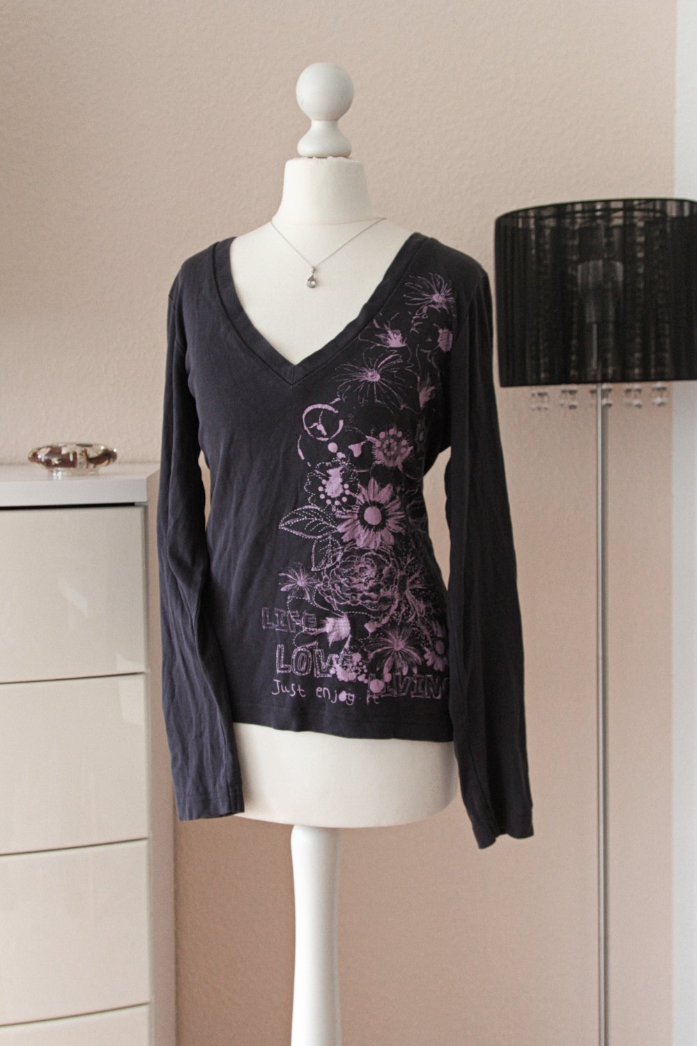 Pullover, blumig, Blumen, Schnörkel