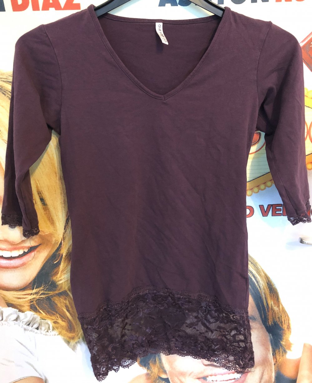Longtop mit Spitze