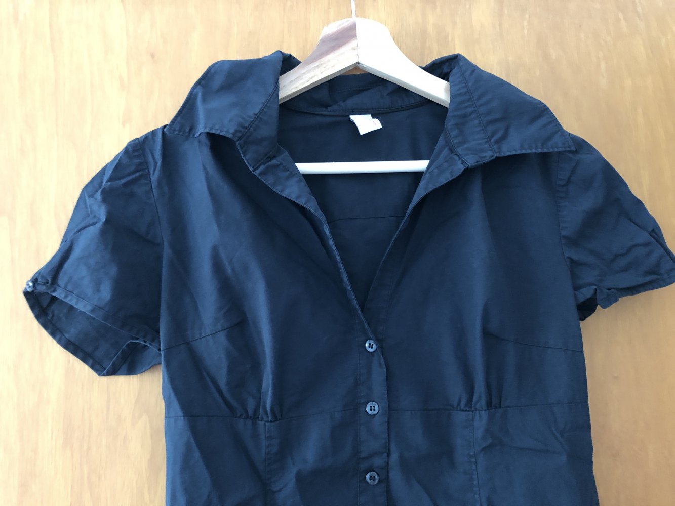 Bluse schwarz kurzarm Damen