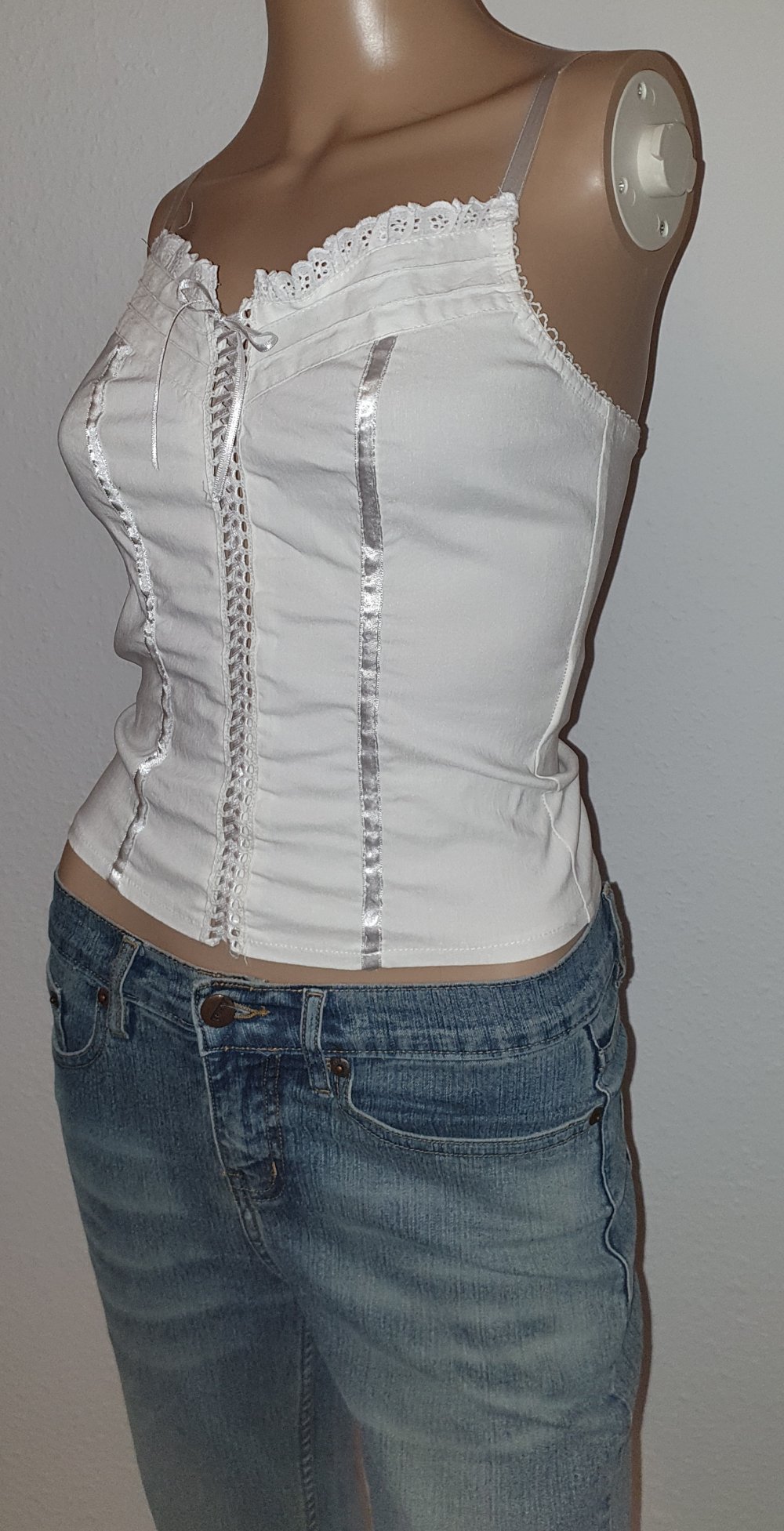 Niedliches Top mit Spitze Corsagenoptik Süß hübsch