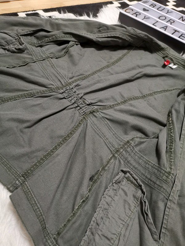 kurzer Trenchcoat Khaki