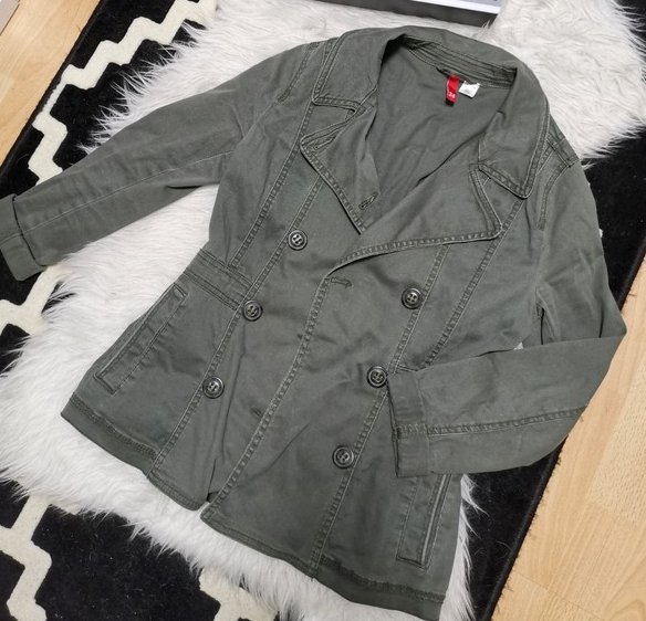 kurzer Trenchcoat Khaki