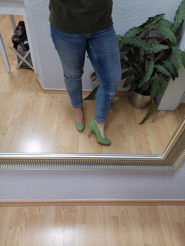 Tamaris pumps in grün Neuwertig