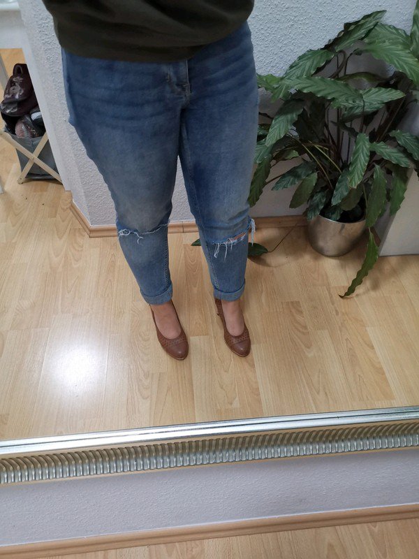 Braune pumps mit Kork