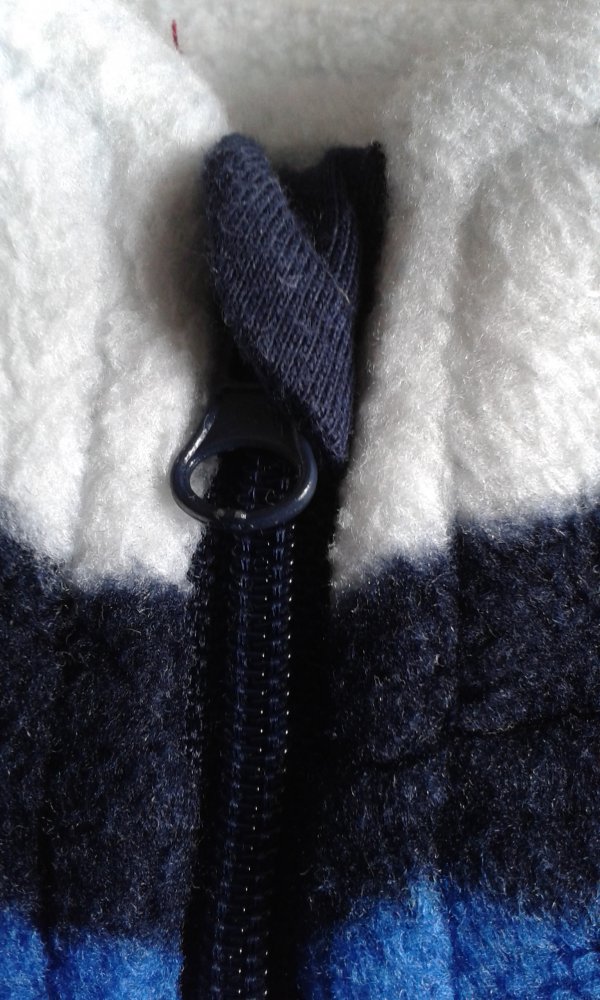 Kuschlig weicher Fleece-Pullover im Streifenlook
