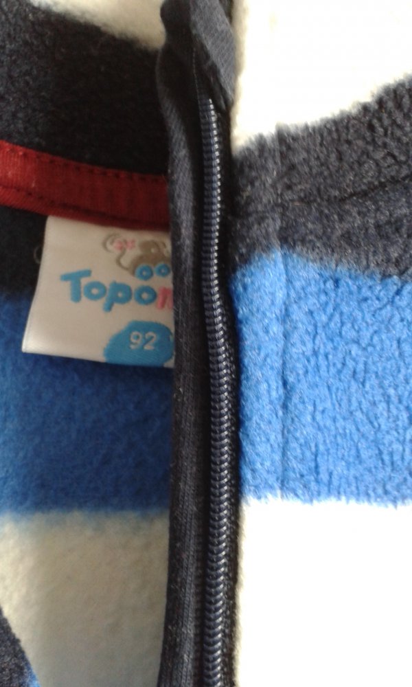 Kuschlig weicher Fleece-Pullover im Streifenlook