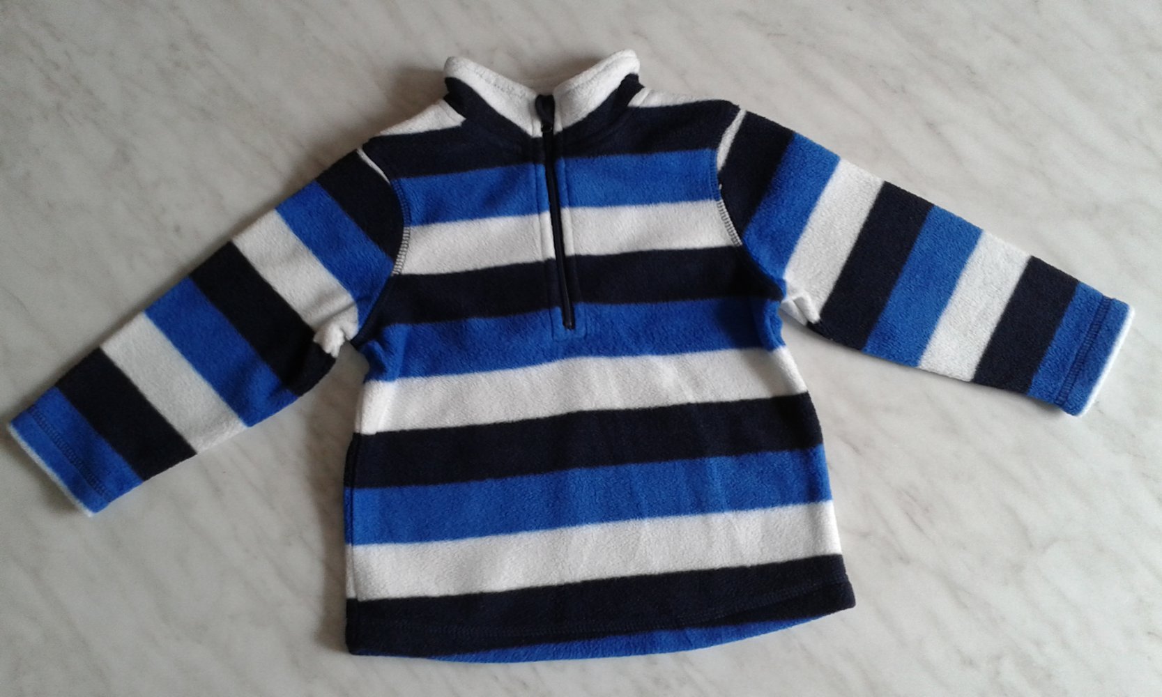 Kuschlig weicher Fleece-Pullover im Streifenlook