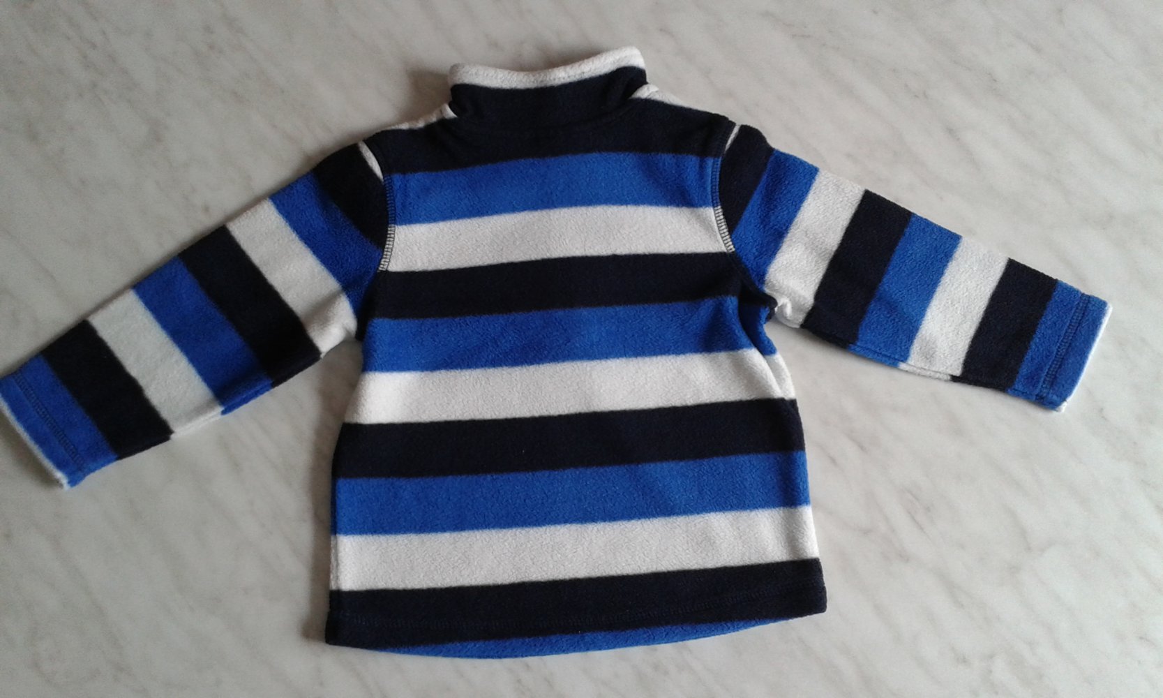 Kuschlig weicher Fleece-Pullover im Streifenlook