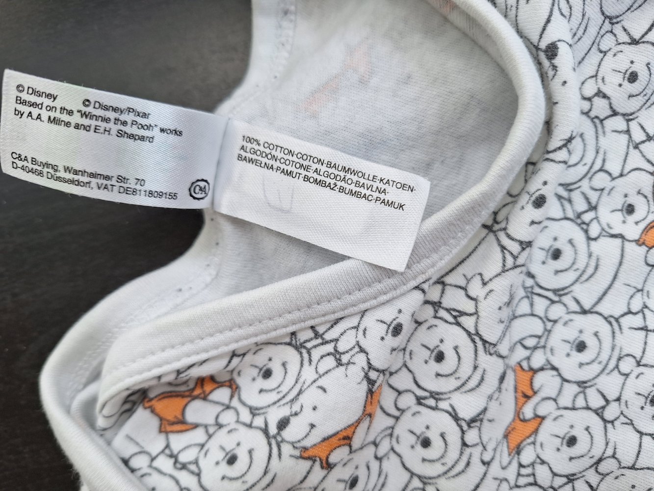 Kurzärmliger Babybody Winnie the Pooh Gr. 86 unisex