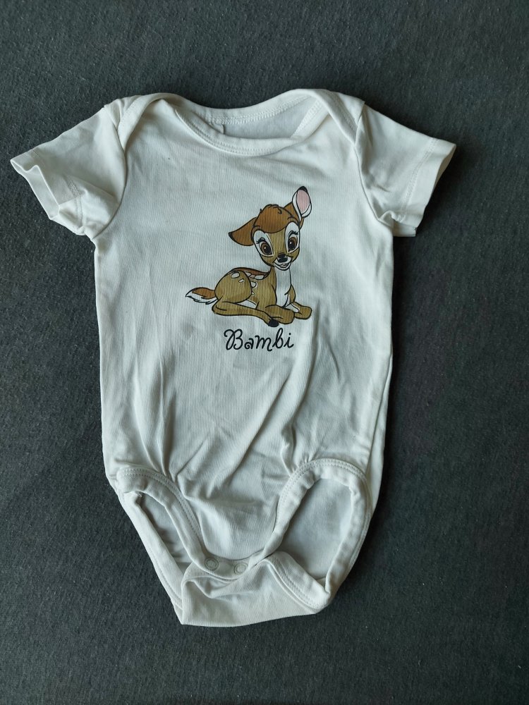 3-er Set: 3 weiße Disney Bodys Bambi und Klopfer Gr. 62