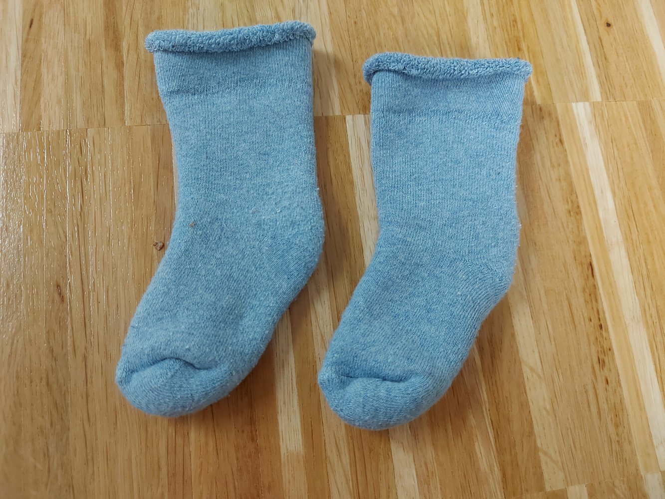 blaue Babysocken