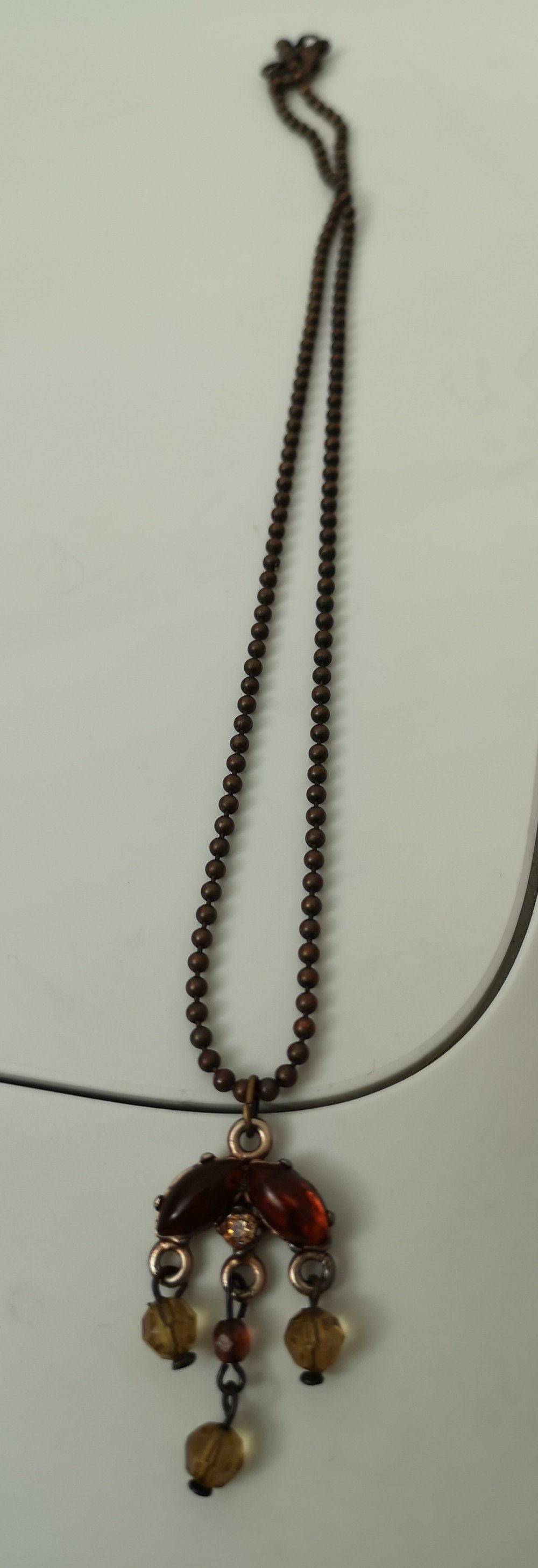 braune Boho-Kette mit Steinen Bohemian Style