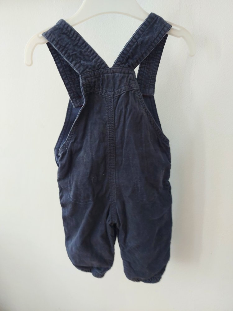 dunkelblaue Latzhose mit Bärchen Gr. 62