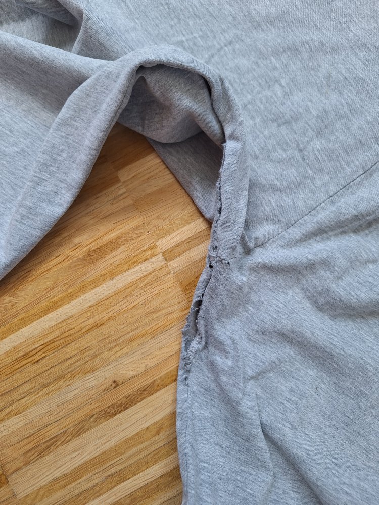 Graue Schwangerschaftsleggings Dreiviertelhose Gr. L