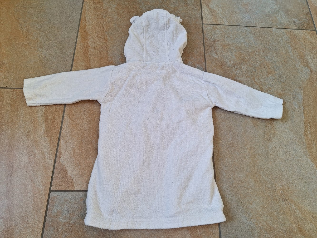 Weißer Bademantel Lämmchen Gr. 86/92