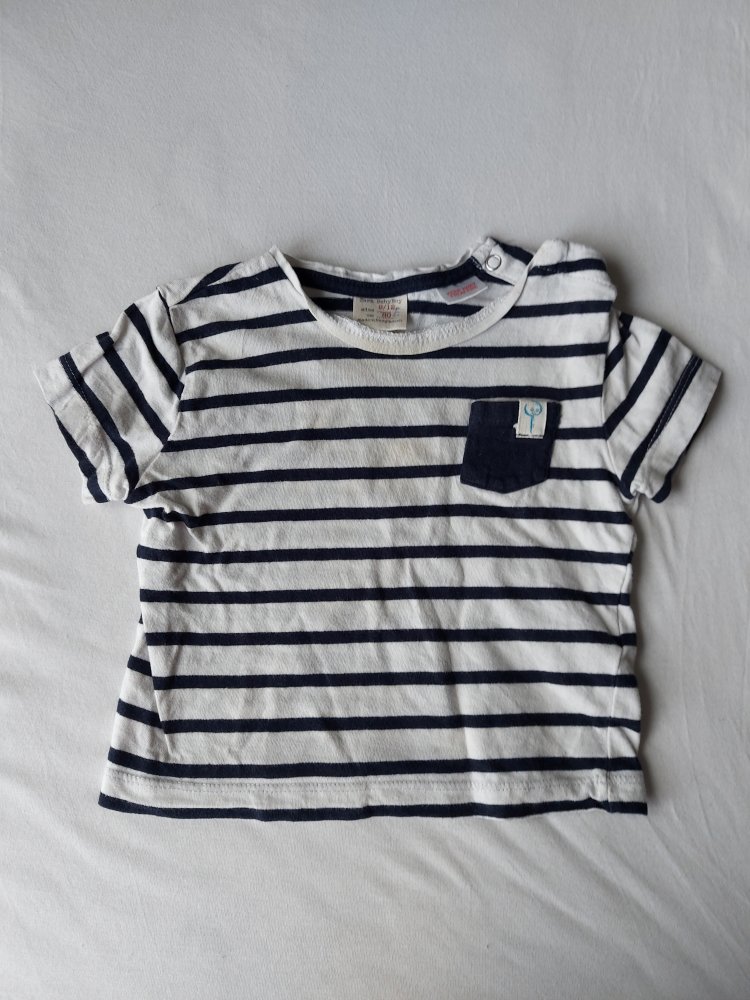 gestreiftes Baby-T-Shirt von Zara Baby, Gr. 80