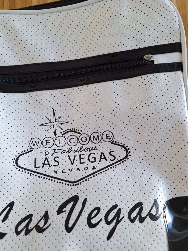 schwarz weiße Las Vegas Umhängetasche
