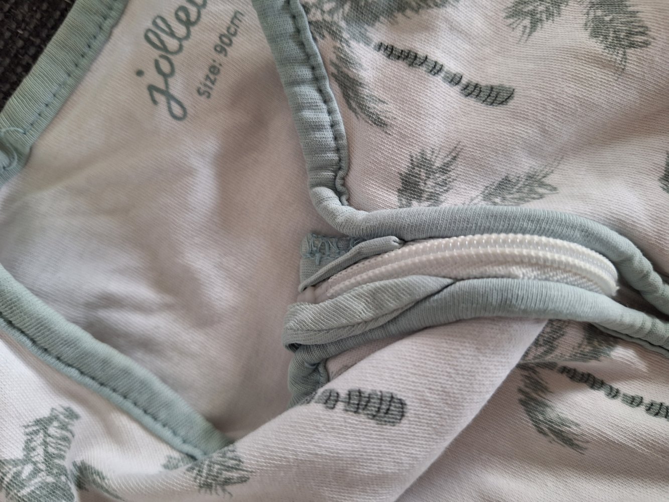 Schöner Babyschlafsack mit türkisen Palmen, 90 cm