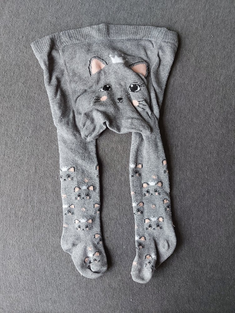 Katzenstrumpfhose für stramme Babybeine Gr. 74/80