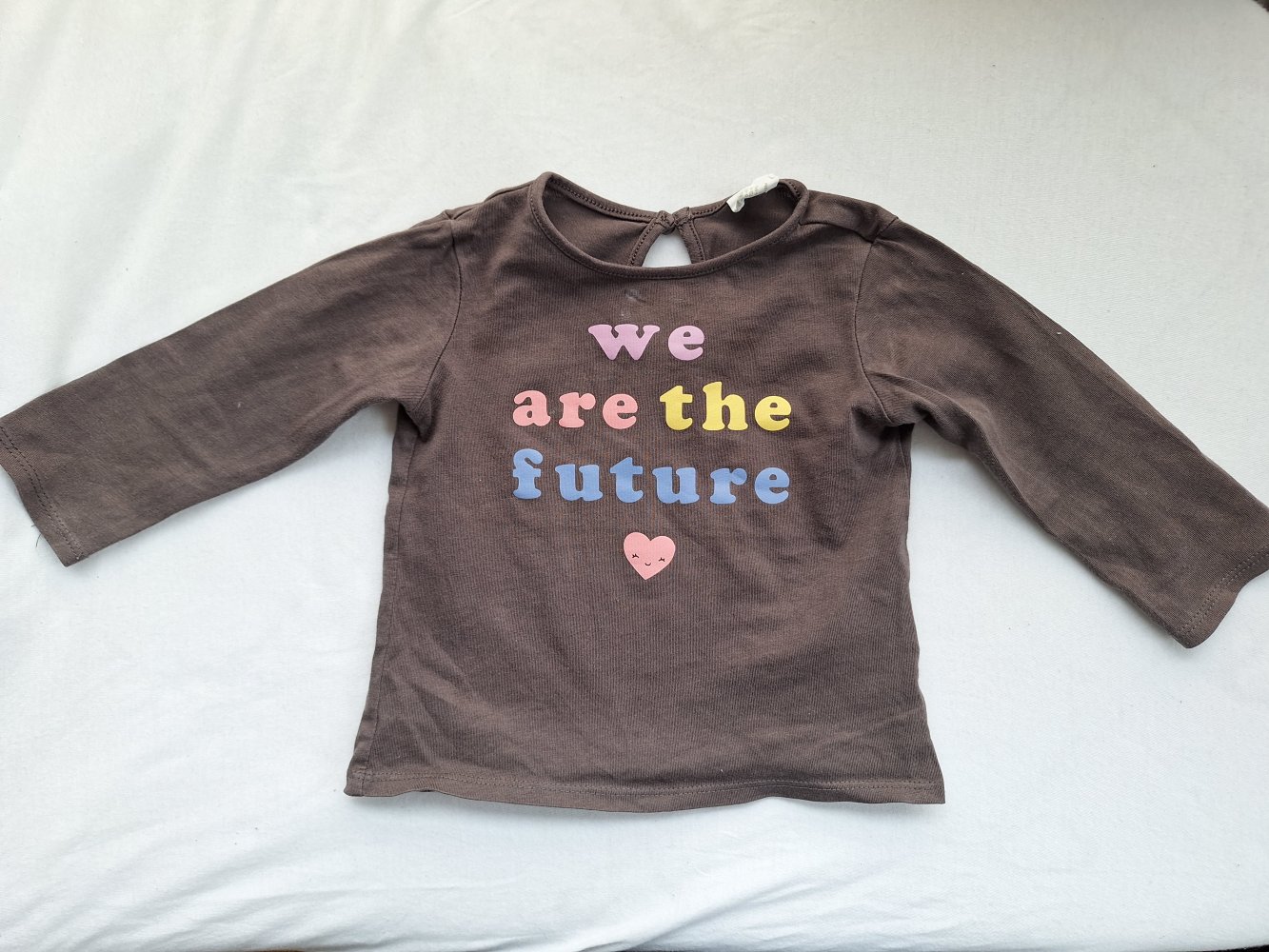 Braunes Babysweatshirt we are the future Gr. 74