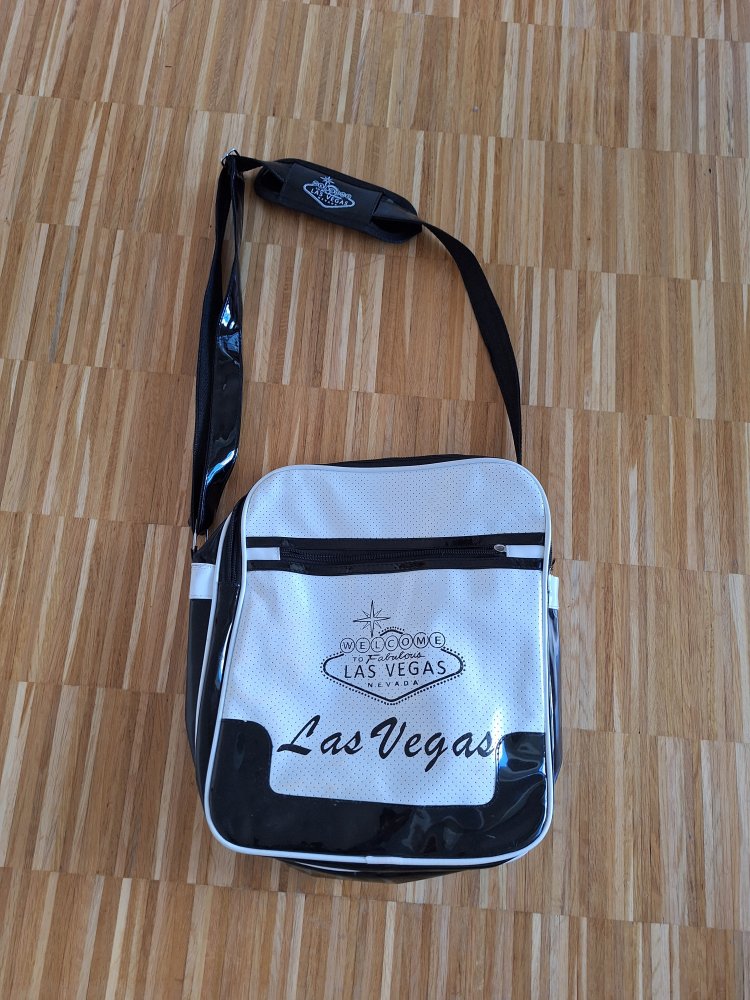 schwarz weiße Las Vegas Umhängetasche