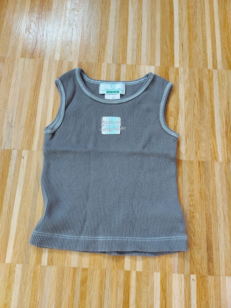 graues ärmelloses Muscle-Shirt, Gr. 68