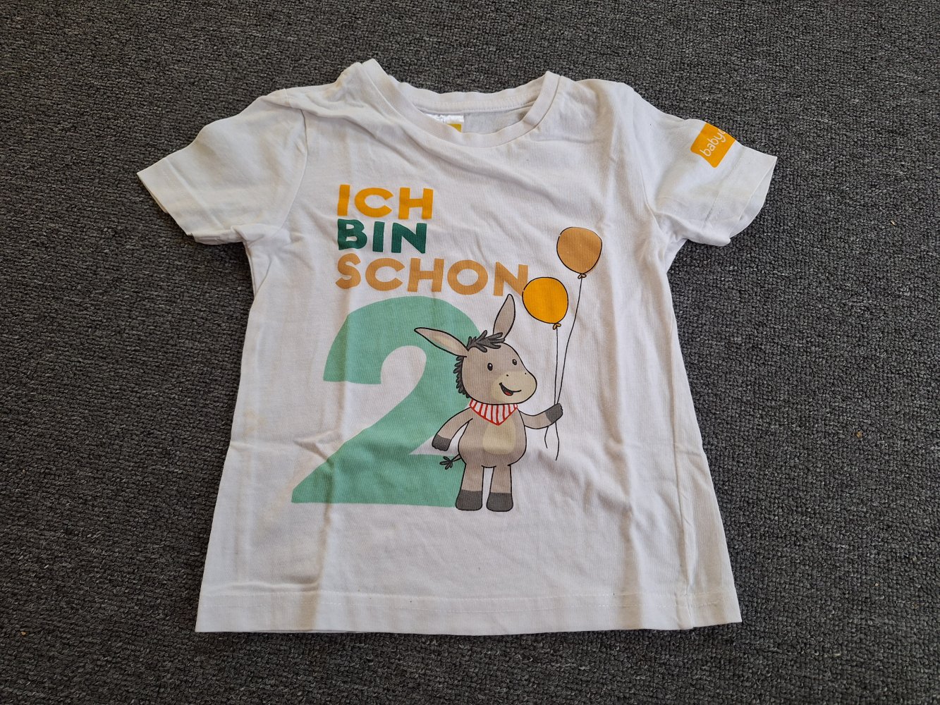 Zwillingsset Ich bin schon 2 T-Shirts 98 / 104