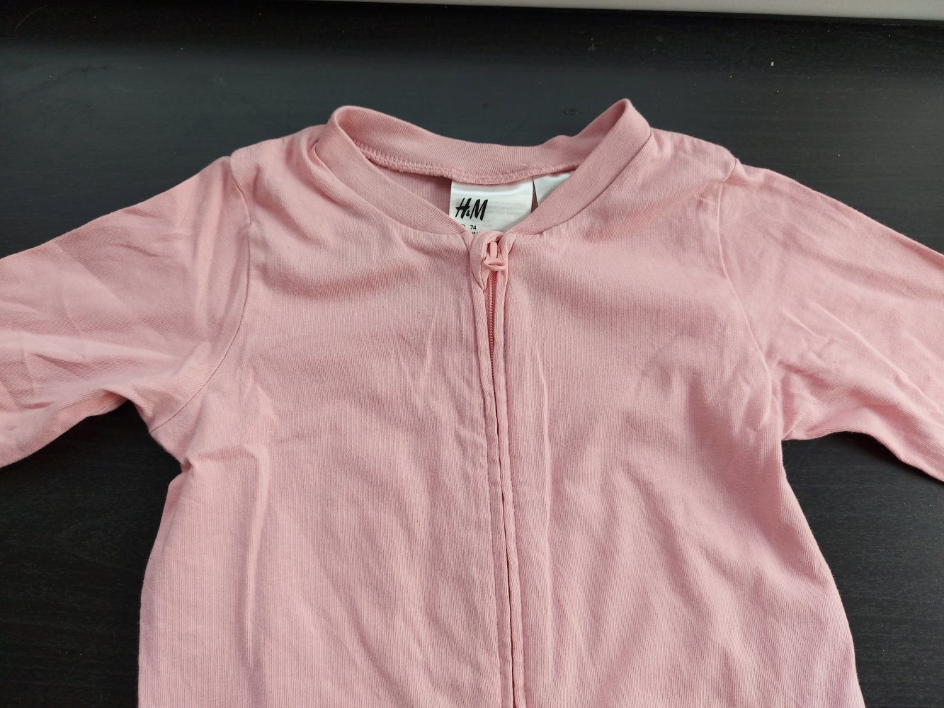 2er-Pack langer Schlafanzug mit Zipper, Gr. 74 rosa und flieder/lila