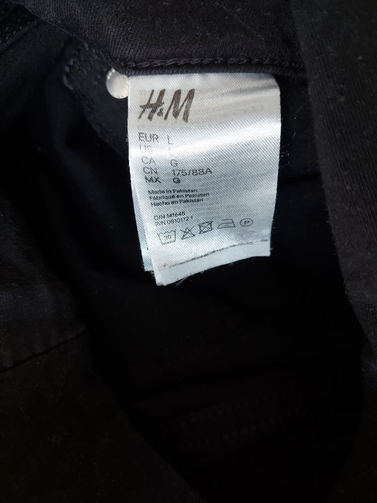 schwarze Umstandshose / Umstandsjeans Gr. L Skinny High Rib