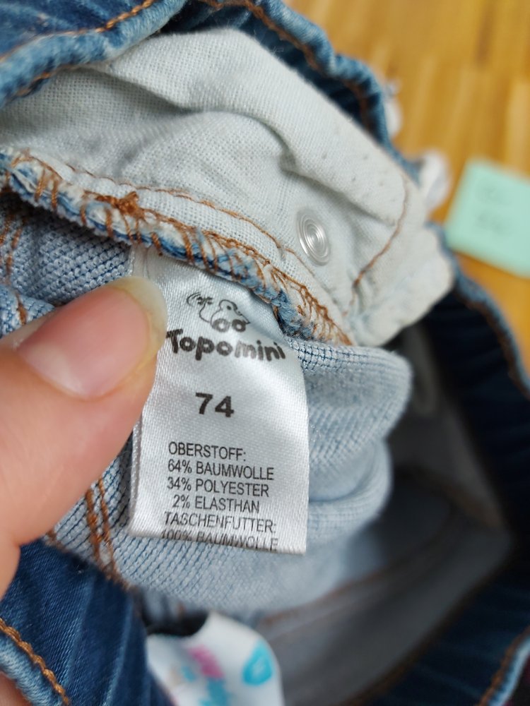 kurze Baby-Jeanshose, Gr. 74