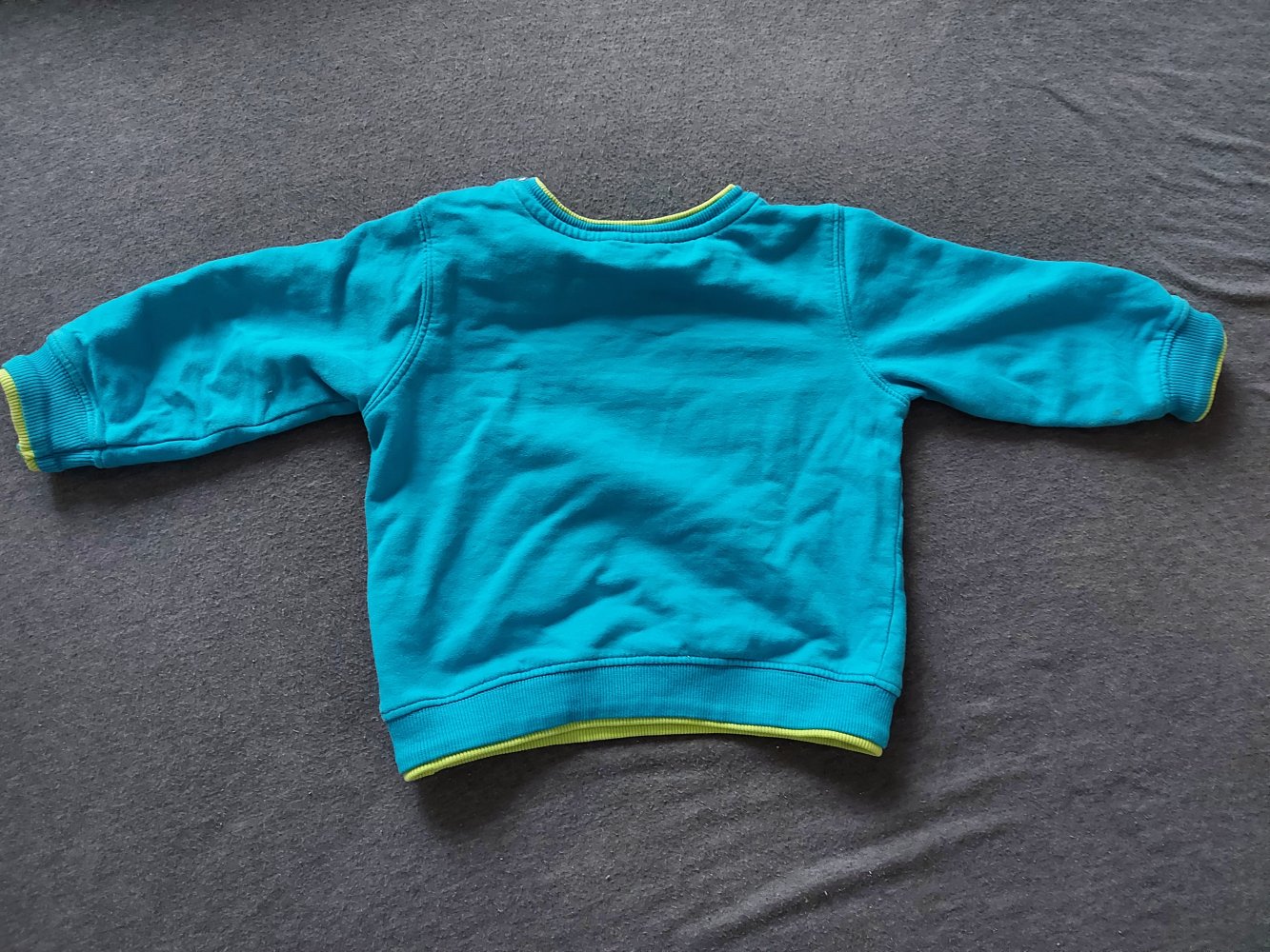 langärmliger blauer Babypullover Hip Hop Bear, Gr. 86