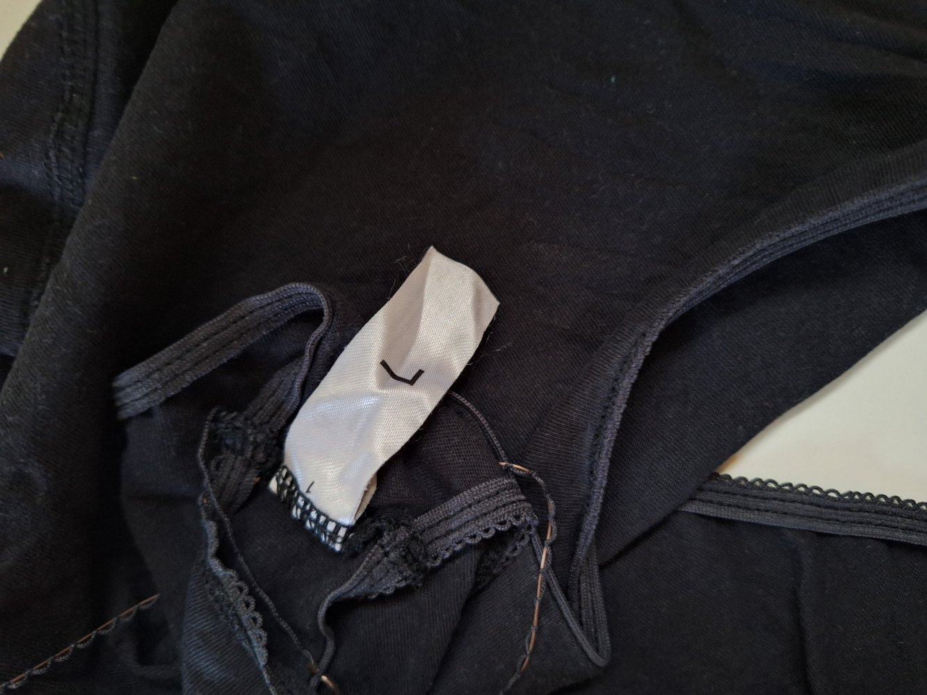 schwarze Unterhose / Schlüpfer Gr. L
