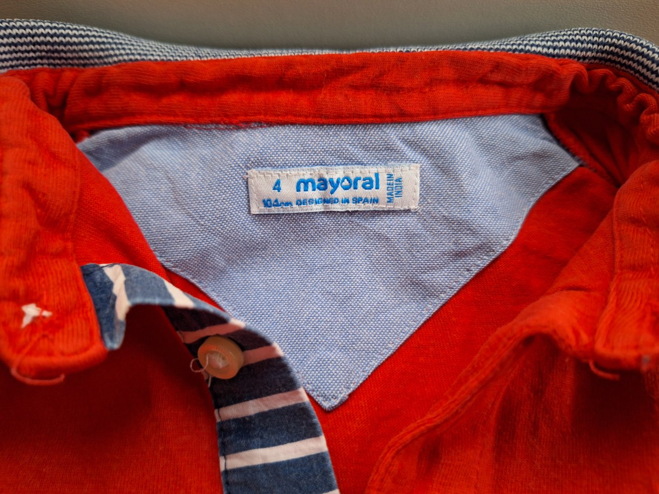 langärmliges rotes Polo-Shirt für Jungs, Gr. 104