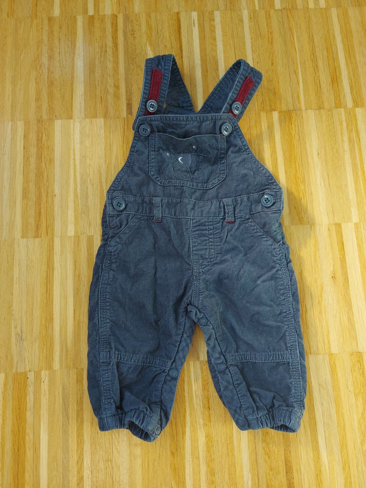 dunkelblaue Latzhose mit Bärchen Gr. 62