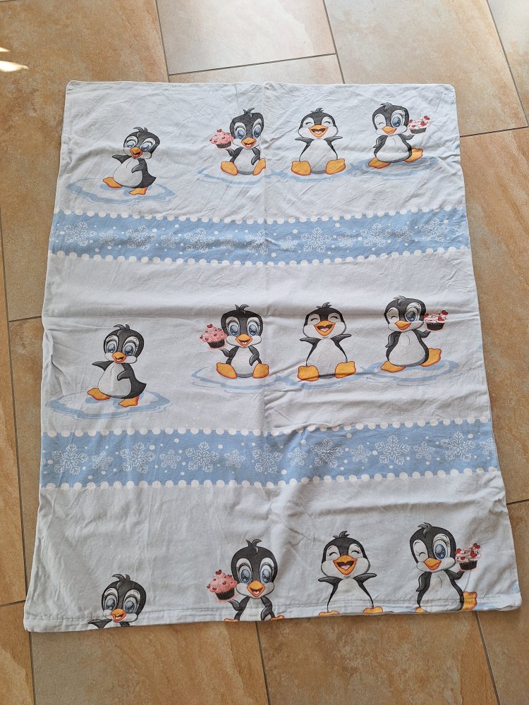 Kinderbettwäsche / Bettbezug für Decke und Kopfkissen Pinguin 
