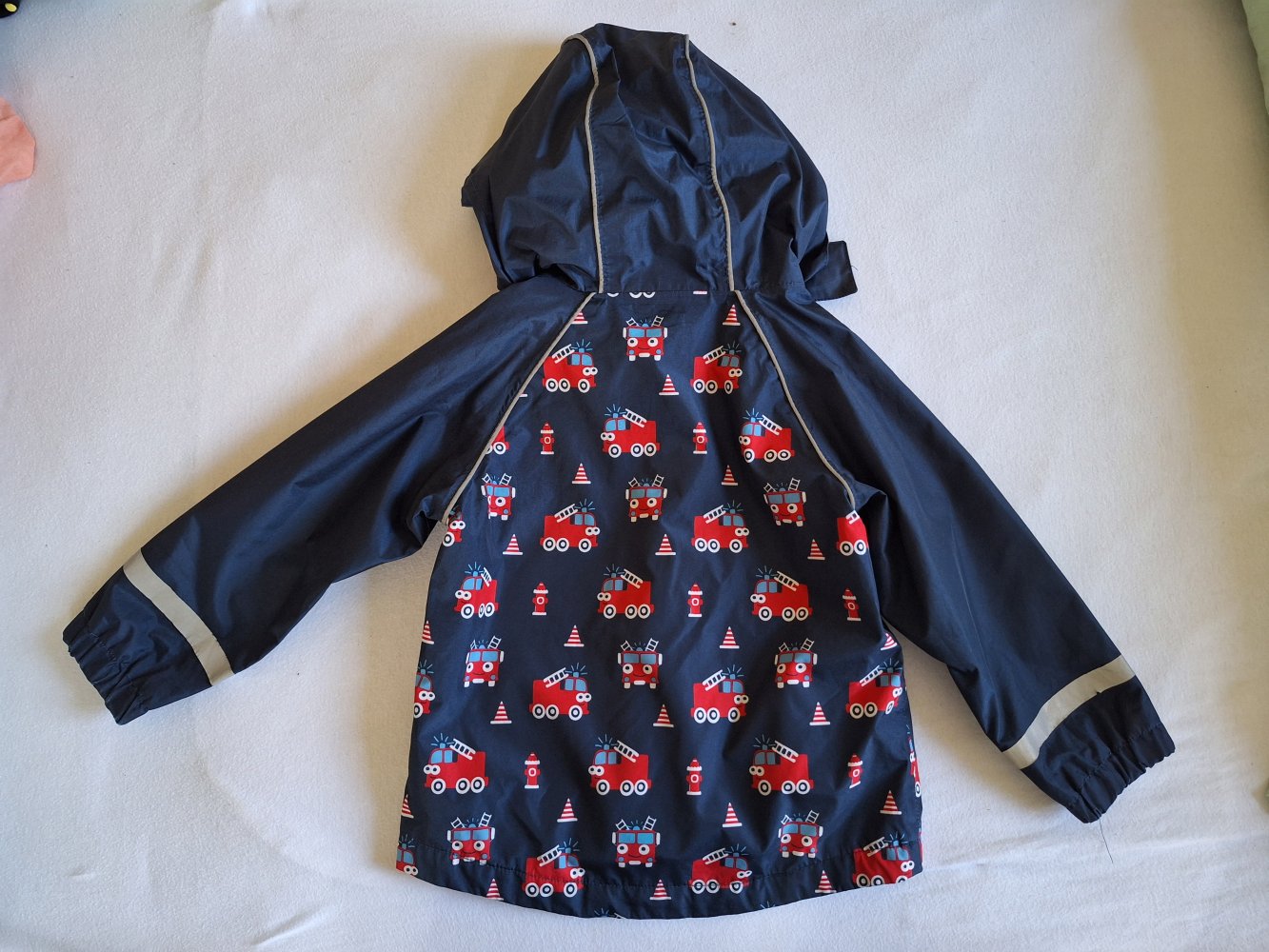 Feuerwehr-Regenjacke mti Kapuze, Gr. 92