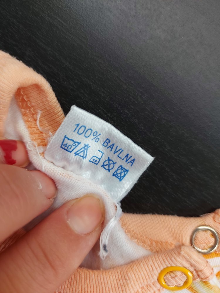 orange-weiß gestreifter Langarmbody mit Küken Gr. 56 unisex geschlechtsneutral